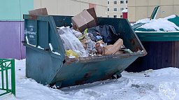 Мусорный пакет не стоит бросать в бункер для крупногабаритного мусора  