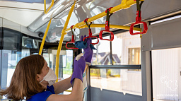 АТП регулярно проводит санобработку салонов автобусов