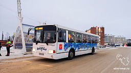 Новогодние автобусы начали курсировать по Нарьян-Мару